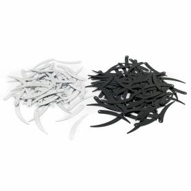 Sequins, 6mm ( 100 /pack) - Long Sequins, 32 mm, Black, Silver ( 100 /pack)