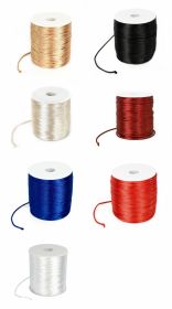 Polyester, Cotton Cord - Corset Rattail Satin Cord, diameter 2 mm (100 meters/roll) Different Color