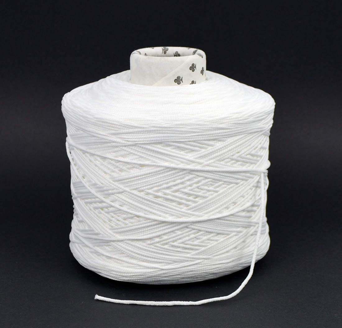 Elastic Rotund, Ø 2,5 mm, Alb (1,1KG)-1245metri - 2