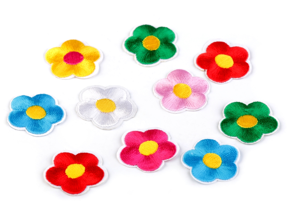 Iron-On Patch Flower (10 pcs/pack)Code: 390561