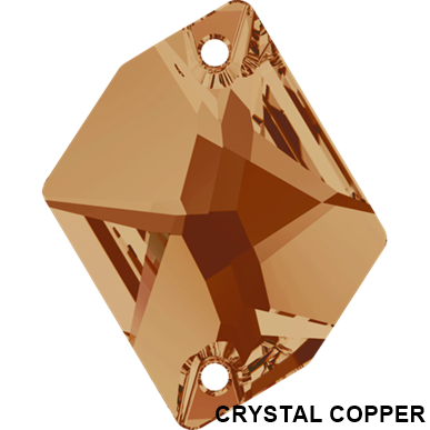 Swarovski Sew-on Crystals, 20x16mm, Crystal Copper (1 piece)Code:3265