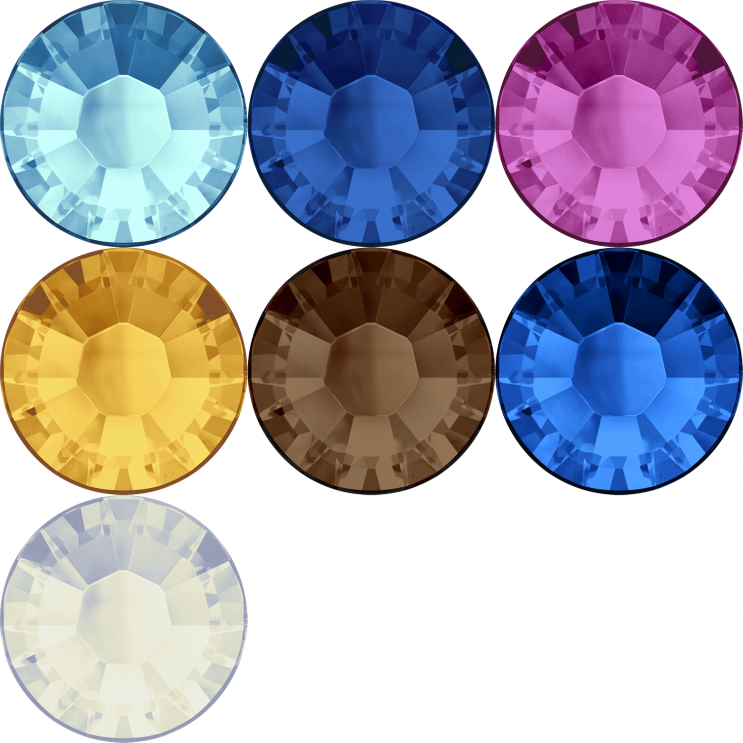 Cristale de Lipit 2038, Marimea: SS16, Culoare: Diferite Culori (144 buc/pachet) 