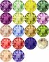 Hotfix Crystals 2028, Size: SS16, Color: Different colours (144 pcs/pack) - 1