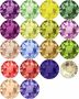 Cristale de Lipit 2028, Marimea: SS16, Culoare: Diferite Culori (144 buc/pachet)   - 1