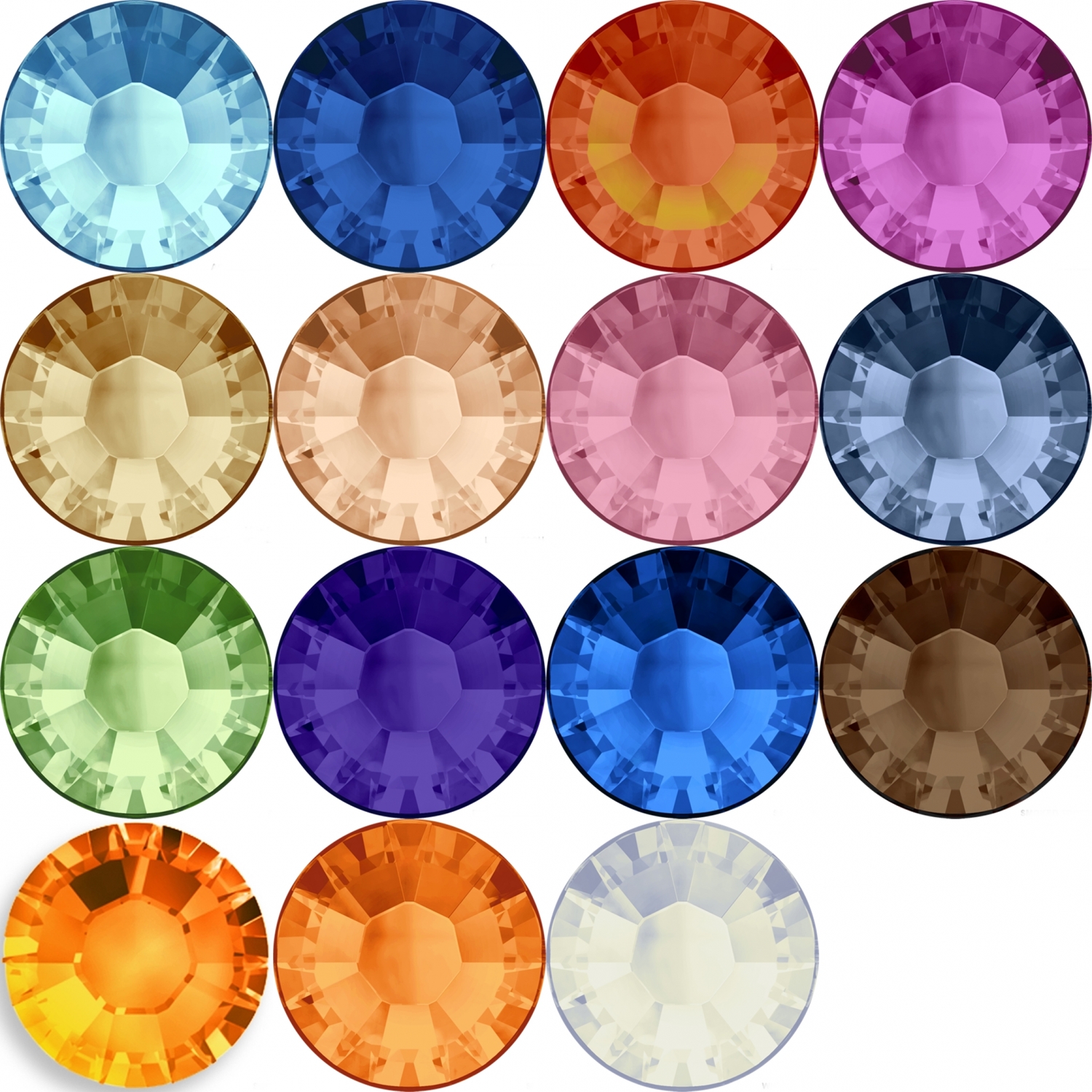 Cristale de Lipit 2038, Marimea: SS20, Culoare: Diferite Culori (144 buc/pachet) 
