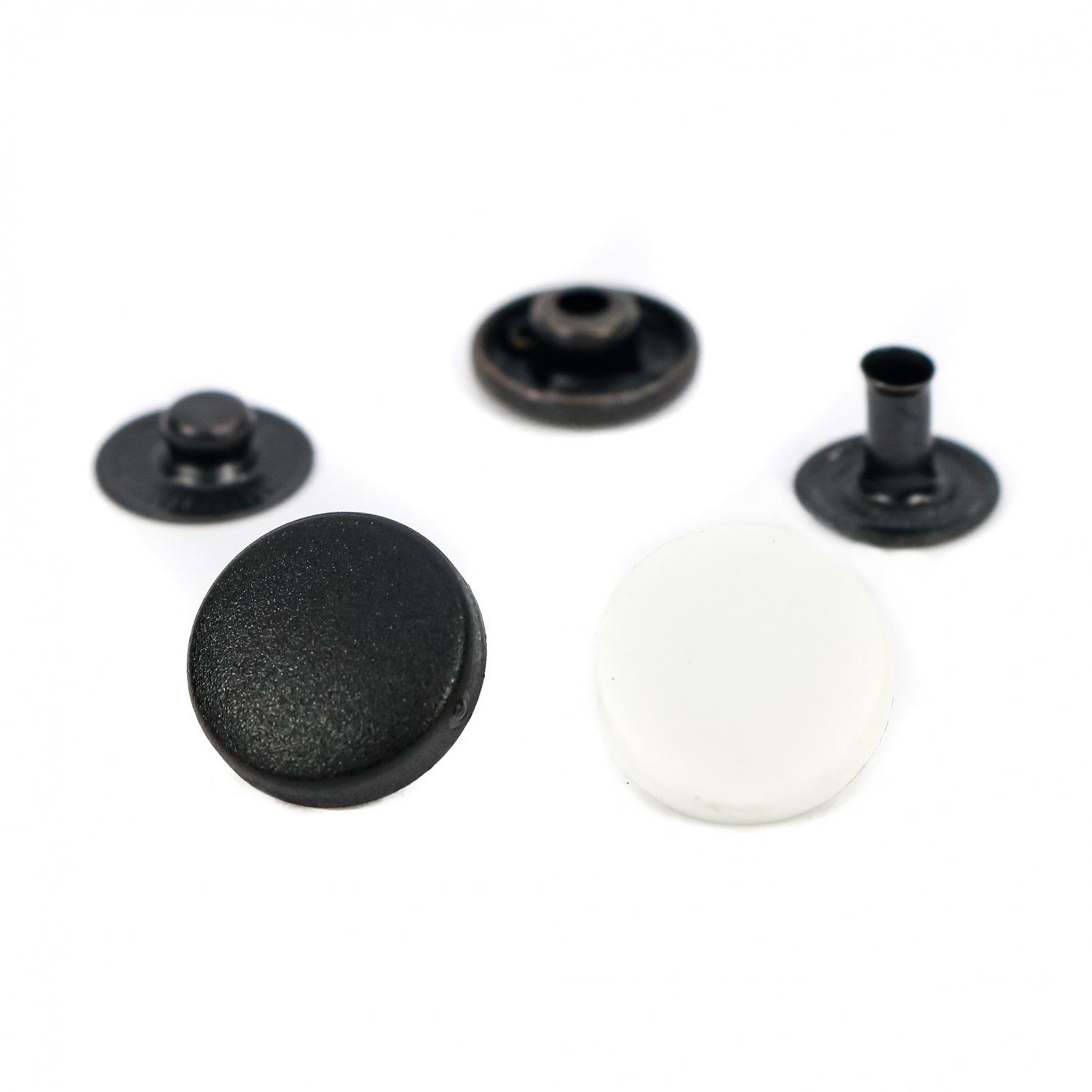 Snap Buttons + Plastic Head, 15 mm (250 sets/pack)Code: SC135-15MM