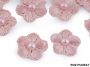 Pearl Embroidered Flowers, diameter 20 mm (10 pcs / package) Code: 400098 - 4