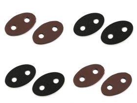 Stoppers and Metal Cord End Toggles - Cord stops, eco-leather, 21x33 mm (10 pieces / pack) Code: 780653