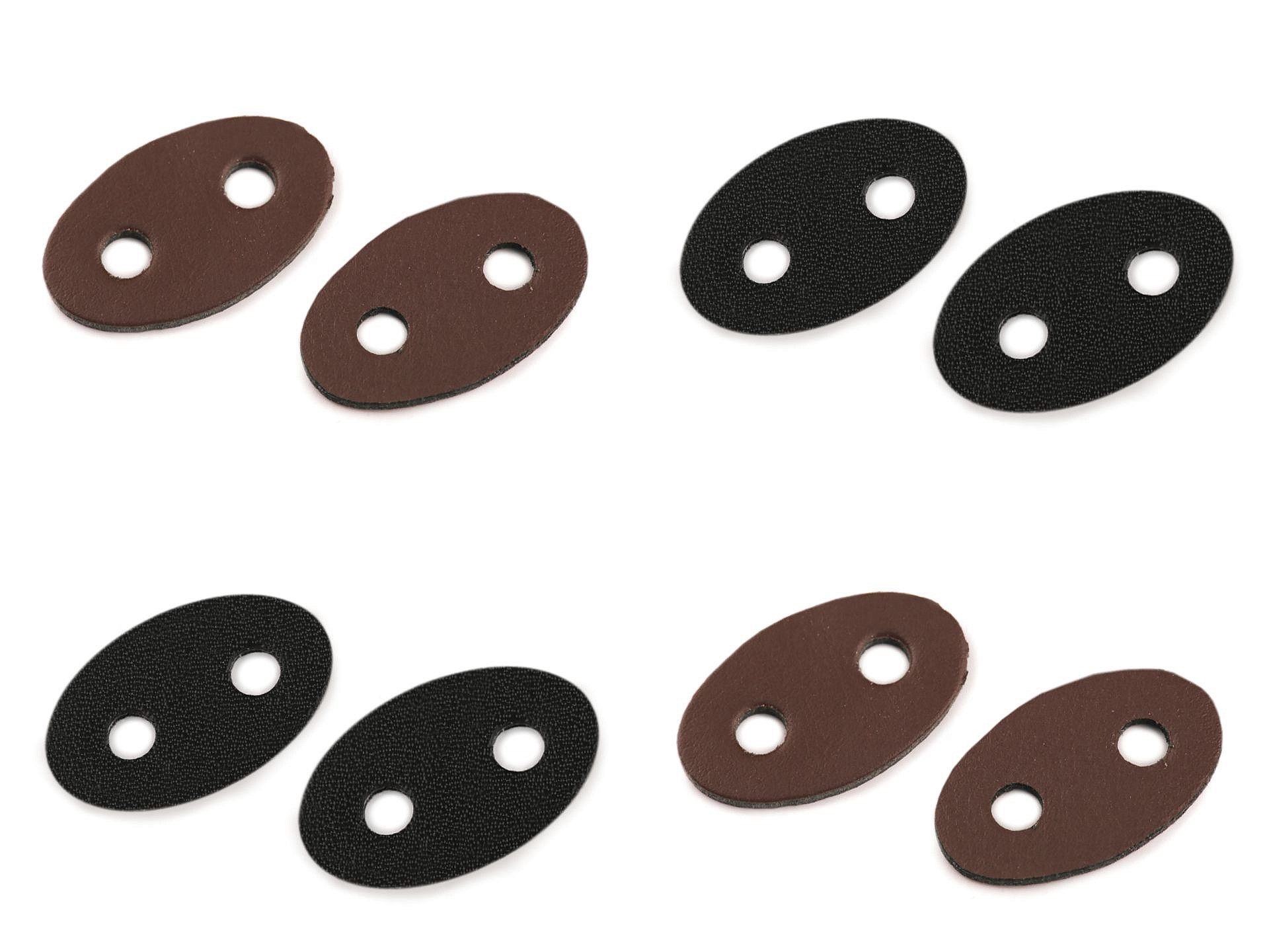 Cord stops, eco-leather, 21x33 mm (10 pieces / pack) Code: 780653