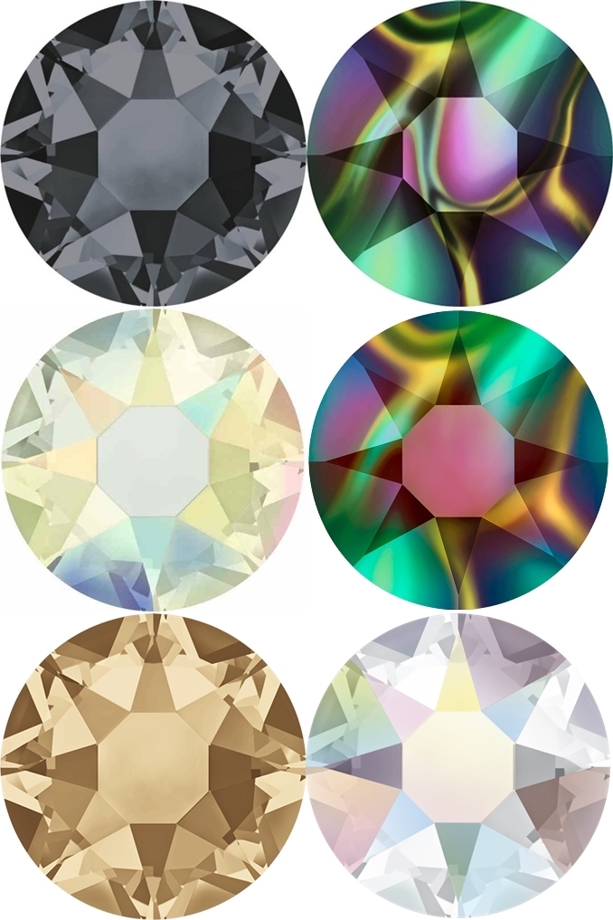 Cristale de Lipit 2078, Marimea: SS16, Culoare: Crystal-AB (144 buc/pachet) 