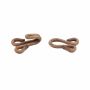 Covered Hook and Eye Clasps, Brown, 30 mm (144 sets/pack)Code: MB Imbracat - 3