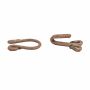 Covered Hook and Eye Clasps, Brown, 39 mm (144 sets/pack)Code: MB Imbracat - 3