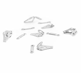 Hook and Eye Clasps, Silver, 15 mm (144 pcs/pack) Code: MB-4P-3P - Metal Hook and Eye Clasps, Silver (144 pcs/pack) Code: MB2 parti