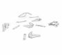 Metal Hook and Eye Clasps, Silver (144 pcs/pack) Code: MB2 parti - 1