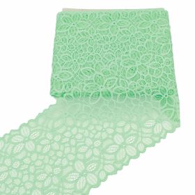 Border Lace Embroidered, width 6.5 cm (13.72 meters/roll)Code: 0575-3339 - Elastic Lace, width 18.3 cm (12 meters/roll) Code: E38Y