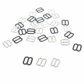 Bra Clasps, Sliders and Hooks - Metal Bra Slides, interior size 10 mm (100 pcs/pack)Code: MA10