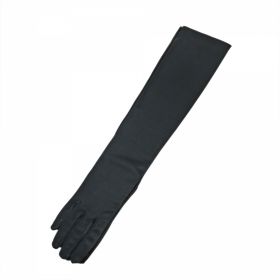 Manusi Manusi Satin Negre, 53 cm (1 pereche/pachet)