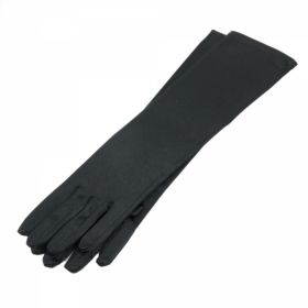 Manusi Manusi Satin Negre, 38 cm (1 pereche/pachet)