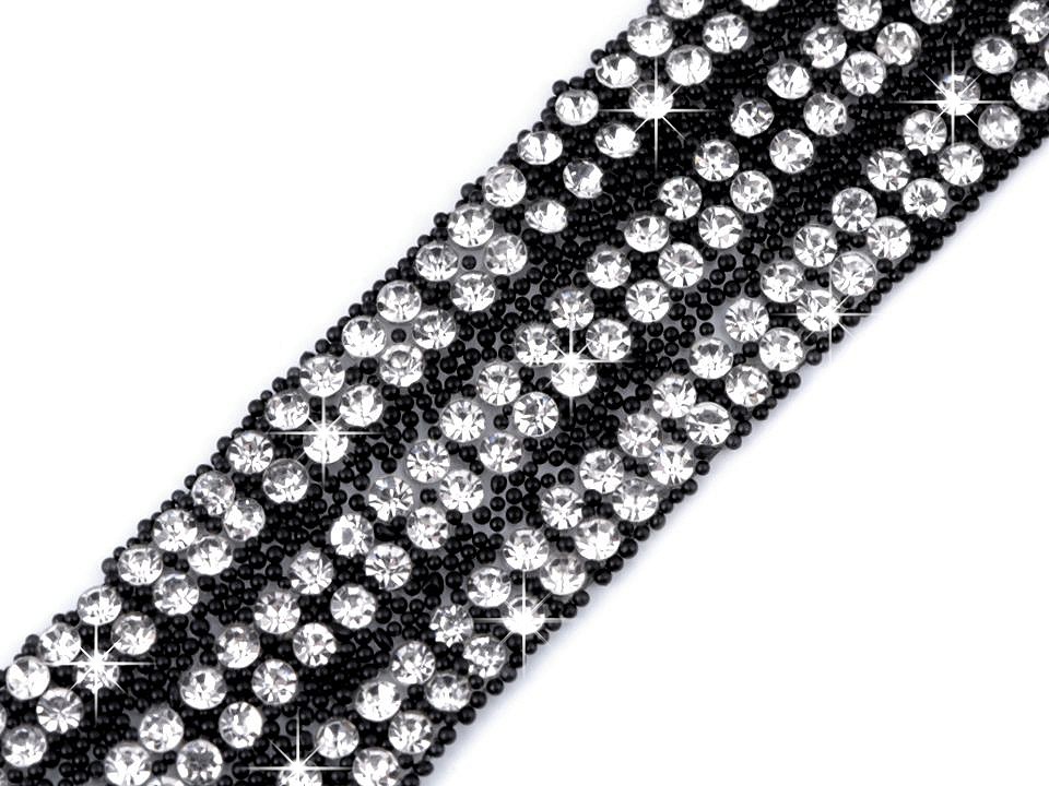 Iron-on Trim/Border with Rhinestones, 18 mm (9 meters/roll)Code: 520220