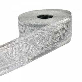 Silver Metalic Braid, width 36 mm (16.4 m/roll) - Silver Metalic Braid, width 40 mm (16.4 m/roll)