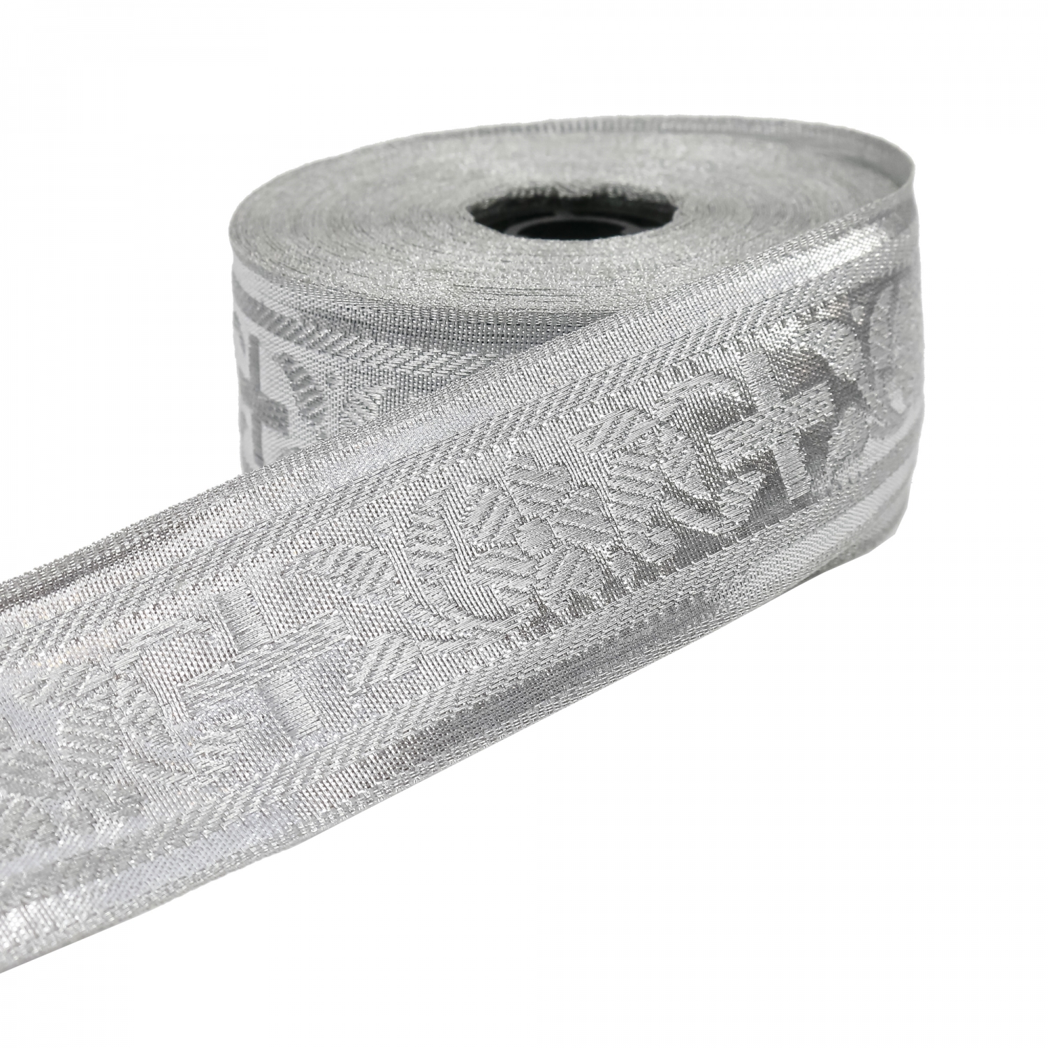 Silver Metalic Braid, width 40 mm (16.4 m/roll)
