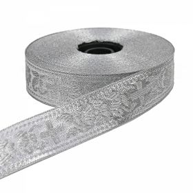 Silver Metalic Braid, width 34 mm (16.4 m/roll) - Silver Metalic Braid, width 34 mm (16.4 m/roll)