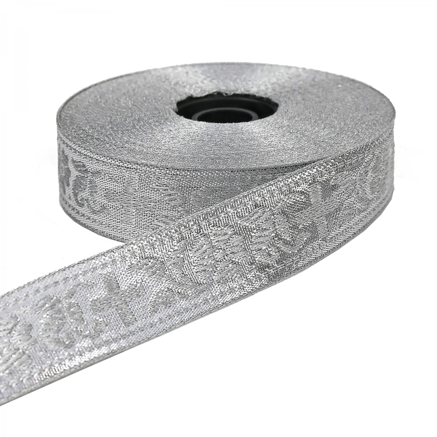 Silver Metalic Braid, width 34 mm (16.4 m/roll)