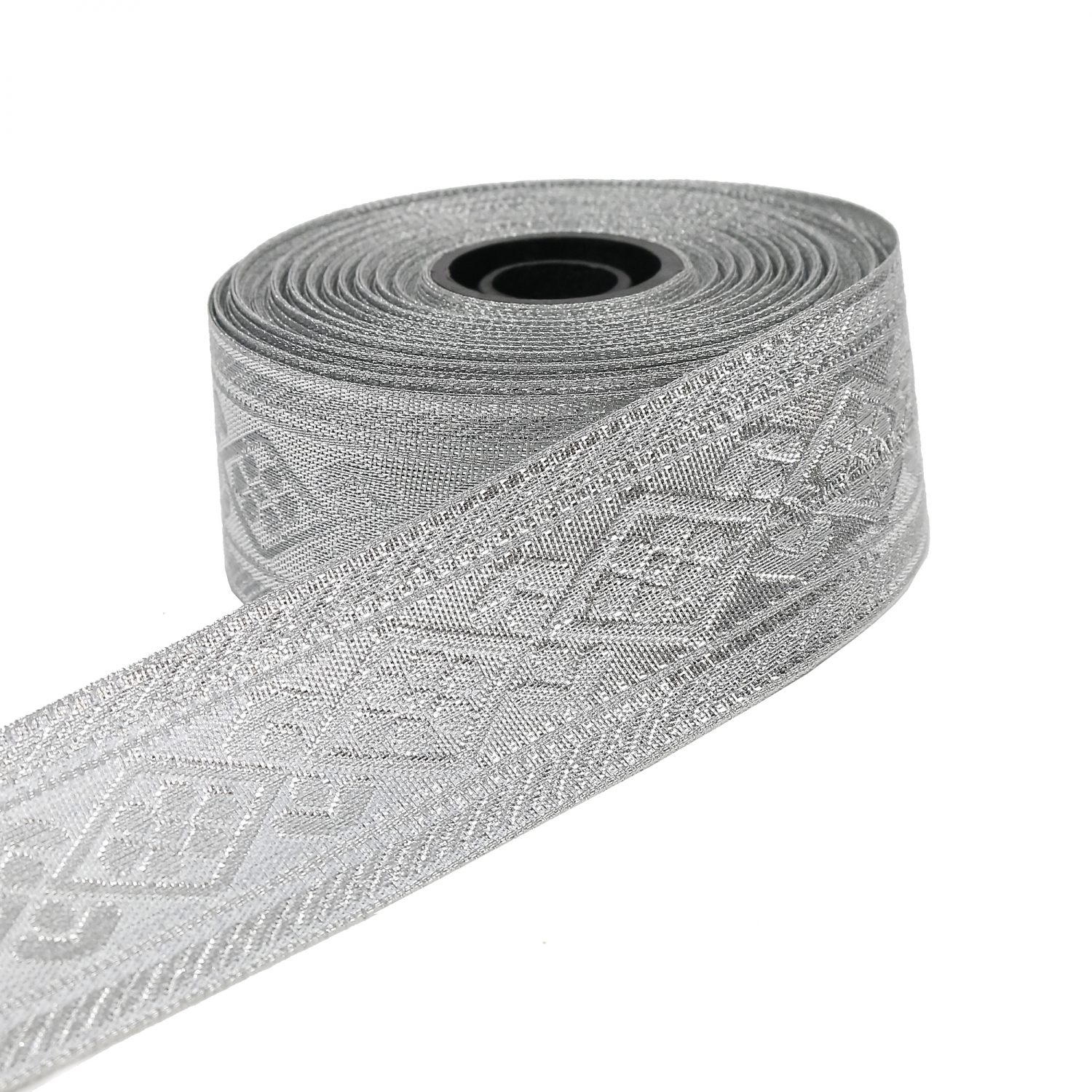 Silver Metalic Braid, width 36 mm (16.4 m/roll)