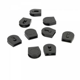 Opritor si Capete snur Opritori Plastic, Negru (200 bucati/set) Cod: 7509
