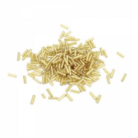 Margele Sticla #29B (100 gr/punga) Margele Tubulare din Sticla, Culoare: Auriu 22B (100 gr/punga)