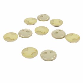 Metallized Shank Buttons Ju163/24 (100 pcs/pack) - Plastic Shank Buttons, Size: 42 Lin (25 pcs/pack)Code: 84152/42