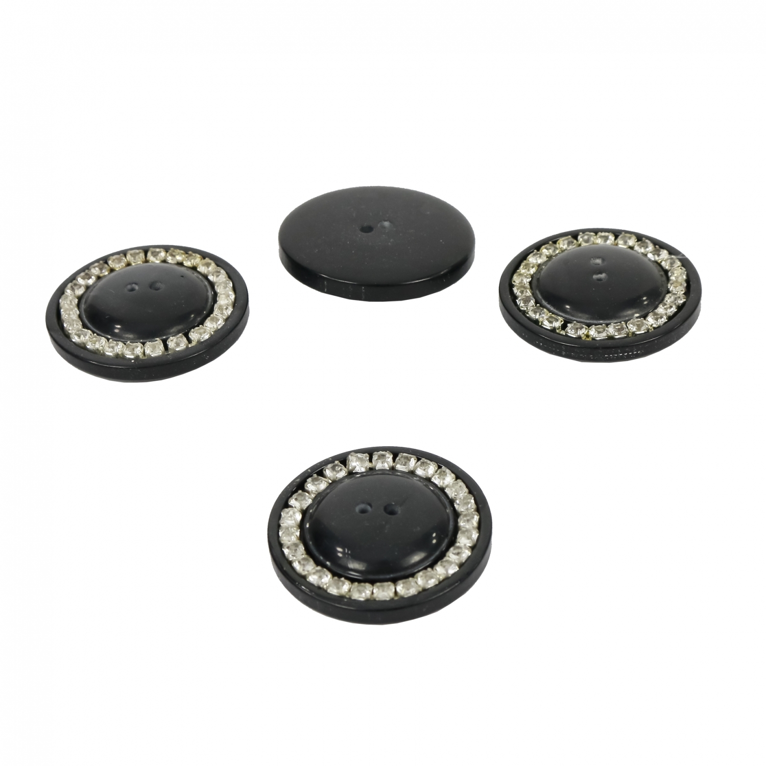 2 Holes Buttons with Rhinestones (10 pcs/pack) 
