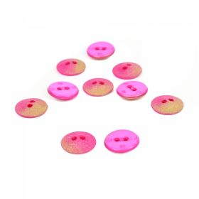 Metallized plastic buttons B6304, Size 18L (144 pcs/pack) - 2 Holes Buttons, 15 mm (50 pcs/pack)Code: 25239/24