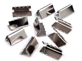 Back in Stock - Metal Webbing Belt Tips, 20 mm (25 pairs/pack)Code: 080673