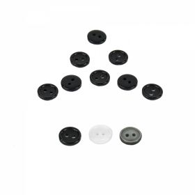 Pearl Buttons with Metallic Loop,  H221/18, Ø11 mm  (100 pcs/pack) - Shirt Plastic Buttons, 10.2 mm  (500 pcs/pack)Code: 10384/16