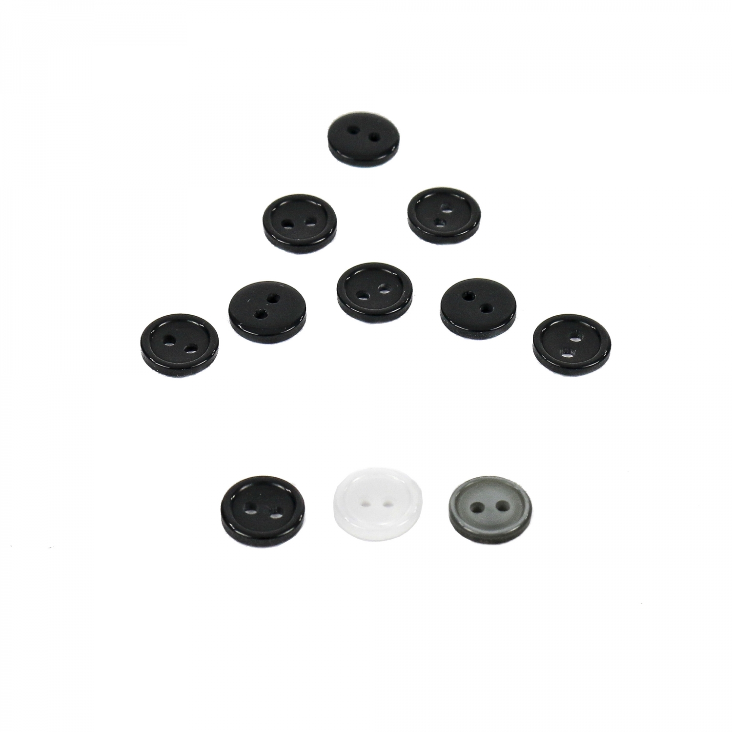 Shirt Plastic Buttons, 10.2 mm  (500 pcs/pack)Code: 10384/16