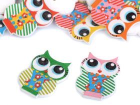 prod_nume - Wooden Decorative Buttons (25 pcs/pack) Model: Owl