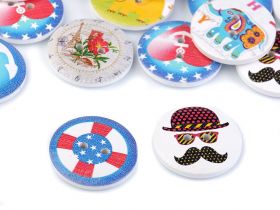 Plastic Shank Buttons, Size: 32L (50 pcs/pack)Code: K603 - Wooden Decorative Buttons (25 pcs/pack) Code: 120488