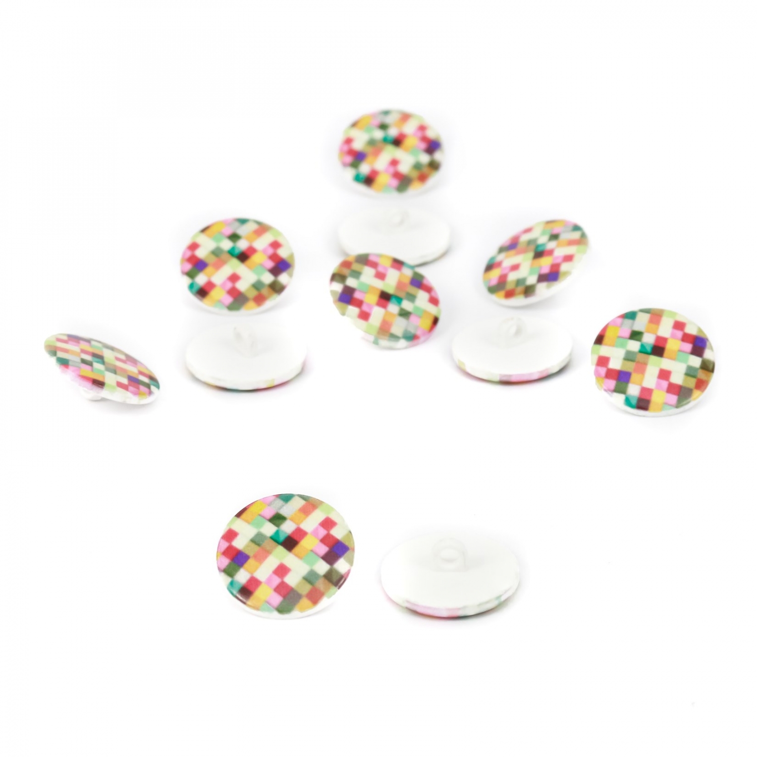 Shank Plastic Buttons, 15 mm (100 pcs/pack) Code: TR15/24