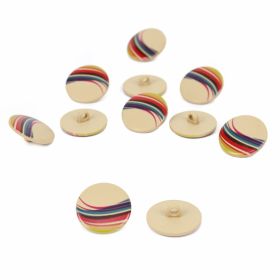 Wooden Decorative Buttons - Mix Animals (10 pcs/pack) Code: 120654 - Shank Plastic Buttons, 22.9 mm (100 pcs/pack) Code: TR15/36