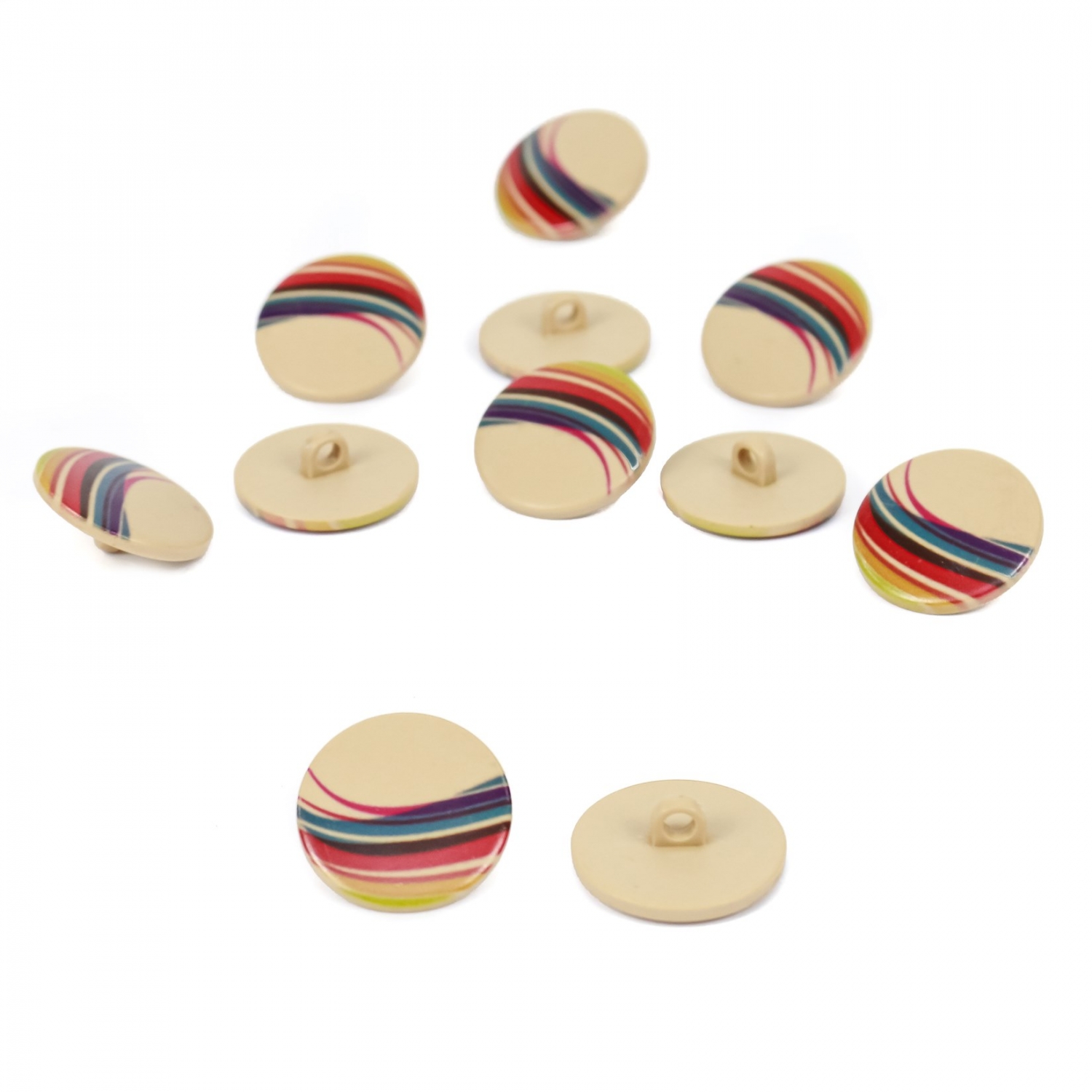 Shank Plastic Buttons, 15 mm (100 pcs/pack) Code: TR15/24