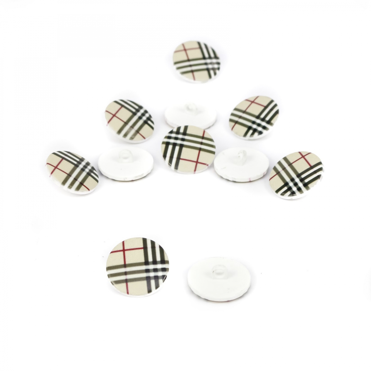 Shank Plastic Buttons, 15 mm (100 pcs/pack) Code: TR15/24