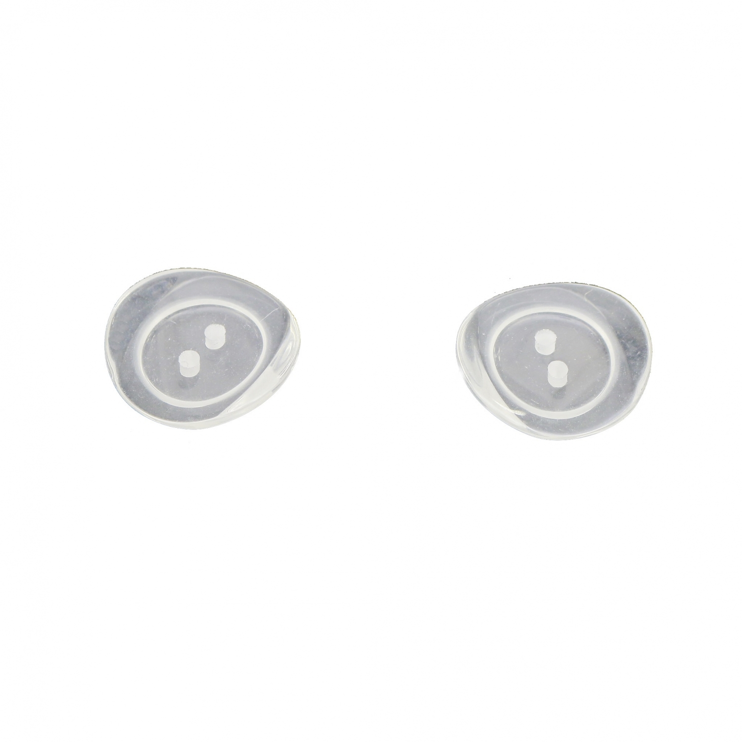 Nasturi cu 2 Gauri, Transparenti,  20.3 mm (100 bucati/punga) Cod: BFS-034/32 - 2
