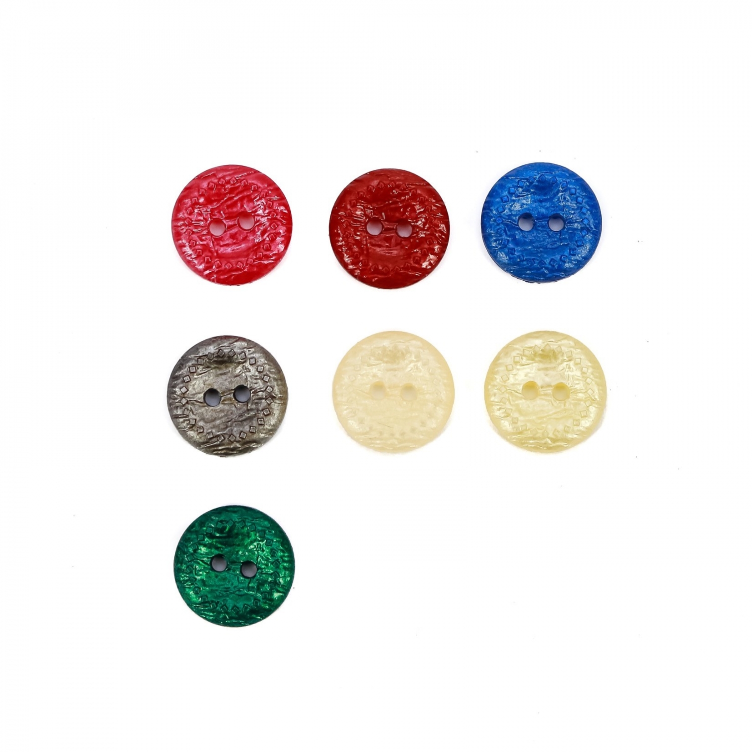 2 Holes Plastic Buttons,  15 mm (50 pcs/pack) Code: 43348