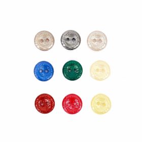 Plastic Buttons - 2 Holes Plastic Buttons, 12.7 mm (50 pcs/pack) Code: 43348