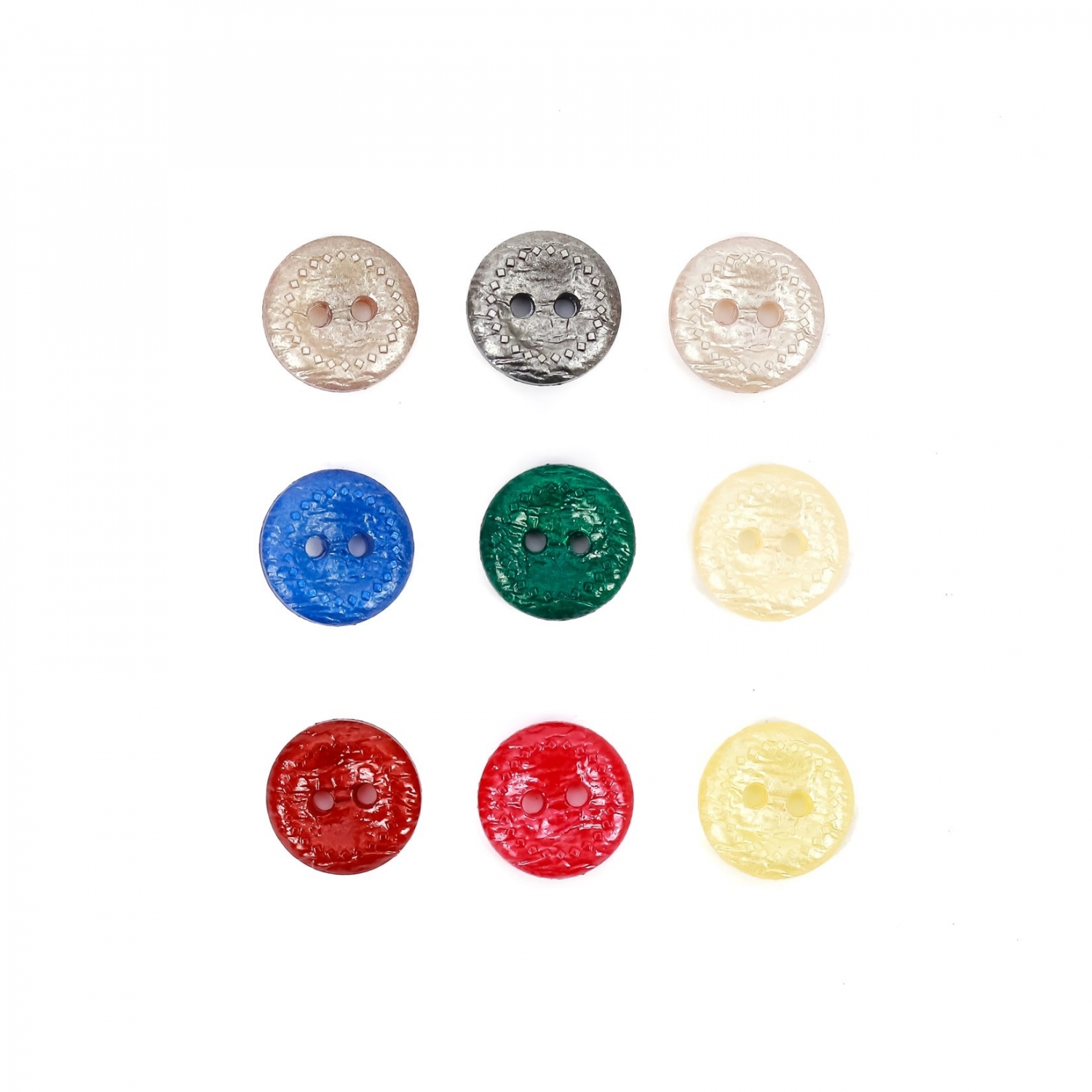 2 Holes Plastic Buttons, 12.7 mm (50 pcs/pack) Code: 43348