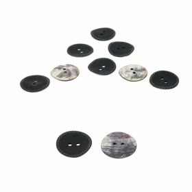 Shell Buttons - 2 Holes Plastic Buttons, 22.9 mm (50 pcs/pack) Code: 11924