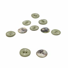 Nasturi cu 2 Gauri, Alb, 15 mm (500 bucati/punga) Cod: 0313-0380 Nasturi cu 2 Gauri, 15 mm (50 bucati/punga) Cod: 11907