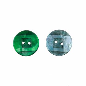 Nasturi Plastic Metalizati cu Picior B6386, Marime: 24L (144 bucati/punga) - Nasturi cu 2 Gauri, 22.9 mm (50 bucati/punga) Cod: 12478