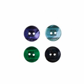 Shell Buttons - 2 Holes Plastic Buttons, 15 mm (50 pcs/pack) Code: 12478